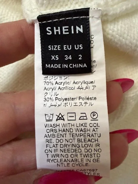 Cozy White Knit Lounge Set XS Cardigan & Pants Soft Minimal Outfit - Picture 6 of 7